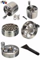 Grinder Aluminiowy 50mm z korbką - 4 częściowy